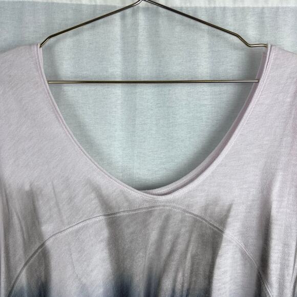 Free People Top Paradise Tee Oversized Ombre Lilac Tie Dye Boho Grunge Slouchy - Picture 2 of 5